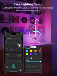 Lepro Tb2 Ai Smart Table Lamp, Music Sync, Colour Changing, Works With Alexa & Google Assistant, Bluetooth Or 2.4Ghz Wifi - thumbnail 4