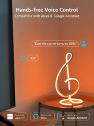Lepro Tb2 Ai Smart Table Lamp, Music Sync, Colour Changing, Works With Alexa & Google Assistant, Bluetooth Or 2.4Ghz Wifi - thumbnail 2