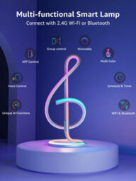 Lepro Tb2 Ai Smart Table Lamp, Music Sync, Colour Changing, Works With Alexa & Google Assistant, Bluetooth Or 2.4Ghz Wifi - thumbnail 8