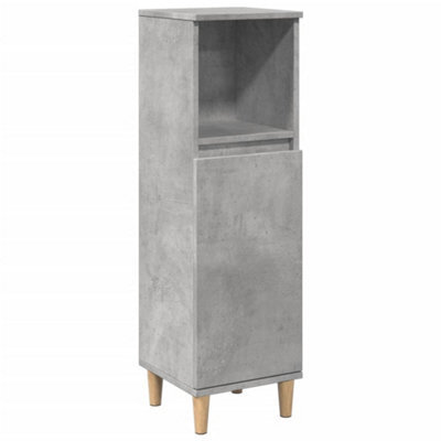 Berkfield Durable Bathroom Cabinet Concrete Grey 30X30X100 Cm Engineered Wood - image 1