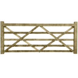 Ruby UK Ruby Diamond Brace Wooden Field Gate Pressure Treated Farm Field Entrance 1.5M Wide X 1.2M (5 Rails) High - thumbnail 3