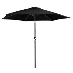 Groundlevel 2M Black Outdoor Crank And Tilt Garden Parasol - thumbnail 3