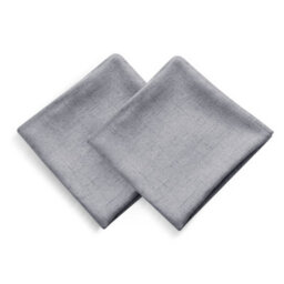 Deconovo Faux Linen Texture Cushion Covers For Garden Furniture With Invisible Zipper, 24X24 Inch, 2 Pack, Neutral Grey - thumbnail 2
