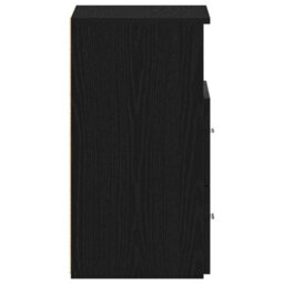 Berkfield Nightstands Set Of 2 Black Oak 50X32X60Cm Made Of Engineered Wood - thumbnail 9