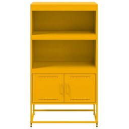 Berkfield Highboard Mustard Yellow 68.5X38.5X123.5 Cm Steel - thumbnail 6