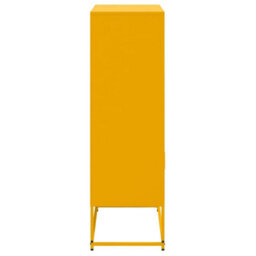 Berkfield Highboard Mustard Yellow 68.5X38.5X123.5 Cm Steel - thumbnail 7