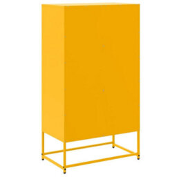Berkfield Highboard Mustard Yellow 68.5X38.5X123.5 Cm Steel - thumbnail 8