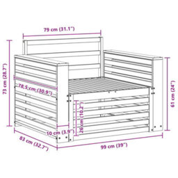 Walplus 2 Piece Outdoor Sofa Set Natural Garden Patio Seating - thumbnail 8