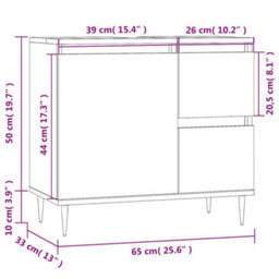 Vidaxl Bathroom Cabinet Concrete Grey 65X33X60 Cm Engineered Wood - thumbnail 3