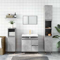 Vidaxl Bathroom Cabinet Concrete Grey 65X33X60 Cm Engineered Wood - thumbnail 1