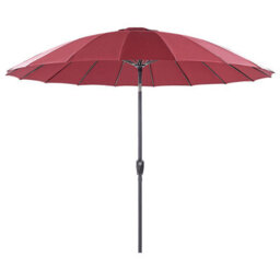 Beliani Market Parasol 255 Cm Baia Dark Red - thumbnail 1