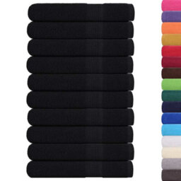 Walplus Towels 10 Pcs Black 100X200 Cm 360 Gsm 100% Cotton - thumbnail 2