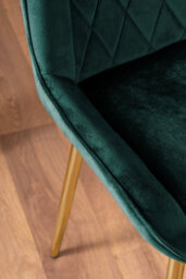 Furniturebox Uk Leonardo 6 Gold Dining Table And 6 Green Pesaro Gold Leg Chairs - thumbnail 8