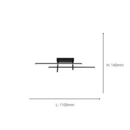 Eglo Trepiliano Aluminium & Steel Black Modern Led Linear Ceiling Light - thumbnail 4