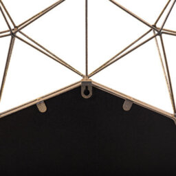 Beliani Sun Star Gold Wall Mirror 69 X 80 Cm - Dimensional Art Deco Geometric Frame - thumbnail 6