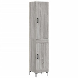 Berkfield Highboard Grey Sonoma 34.5X34X180 Cm Engineered Wood - thumbnail 2