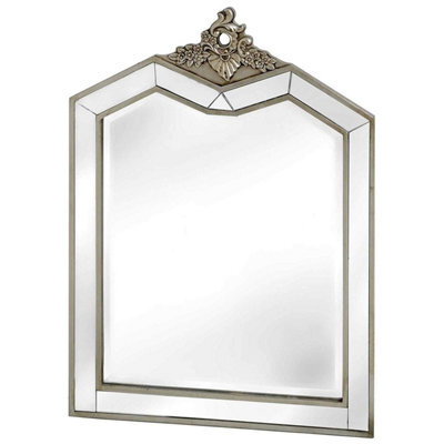 D Pro T Homeware French-Inspired Bedroom Wall Mirror Luxury Dressing Table Accent