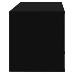 Berkfield Modern Wall-Mounted Shoe Cabinet Black 70X35X38 Cm Engineered Wood - thumbnail 6