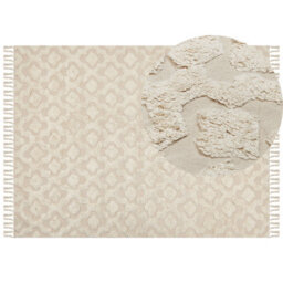 Beliani Rug Aksaray Beige 160 X 230 Cm Cotton - thumbnail 1