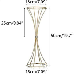 2Pcs Gold Iron Flower Vases  Wedding Or Home Decor Table Centerpieces - thumbnail 2