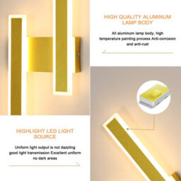 Pheashine Elegant Rectangle Wall Light 3000K Warm 32W For Living Room Bedroom Corridor - thumbnail 6