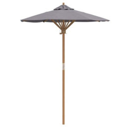 Walplus Garden Parasol Dark Grey 150 X 150 X 210 Cm Bamboo - thumbnail 2