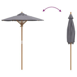 Walplus Garden Parasol Dark Grey 150 X 150 X 210 Cm Bamboo - thumbnail 6