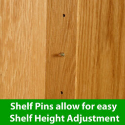 The Furniture Market Cheshire Oak Tall Narrow Alcove Bookcase With 4 Adjustable Shelves - thumbnail 5
