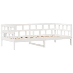 Berkfield Daybed With Drawers Without Mattress White 90X200 Cm Solid Wood - thumbnail 5