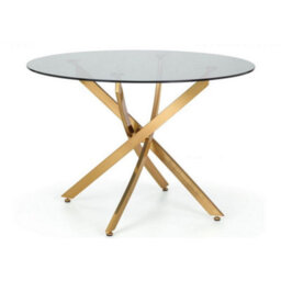 Ashfield Round Table & 4 Delaunay Pink Chairs - thumbnail 2