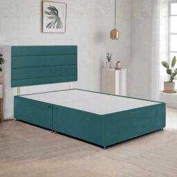 Green Plush 5Ft King Size Bed Frame With 20 Inch Headboard And 2Drawers - thumbnail 2