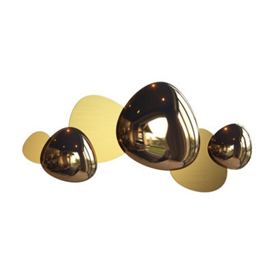 Luminosa Lighting Luminosa Jack-Stone Modern Integrated Led Wall Lamp Gold, 3000K - image 1
