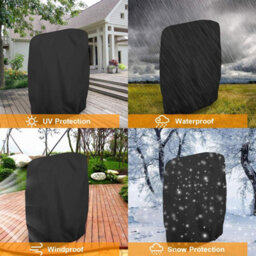 Two Sets Of Covers For Folding Chairs (Black, 71 X 34 110 Cm), Windproof Cover Garden Chair, Chair Back - thumbnail 4