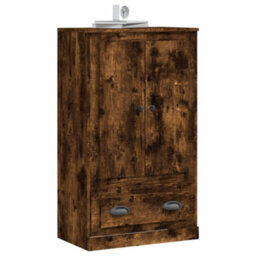 Berkfield Highboard Smoked Oak 60X35.5X103.5 Cm Engineered Wood - thumbnail 4
