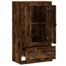 Berkfield Highboard Smoked Oak 60X35.5X103.5 Cm Engineered Wood - thumbnail 8