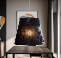 "11"" Black Velvet Dual Purpose Lampshade Modern Drum Shade For Ceiling Or Lamp Base (More Sizes & Colours Available)" - thumbnail 8