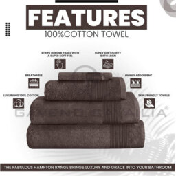 Gc Gaveno Cavailia Hampton Royal 12 Pack Face Towel 30X30 Walnut Egyptian Cotton Premier Super Absorbent Towel - thumbnail 2