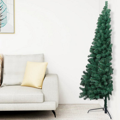 Berkfield Artificial Half Christmas Tree With Stand Green 180 Cm Pvc - image 1