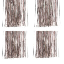 Decoris 4X Blush Pink Lametta Foil Tinsel Garland Strand Christmas 50Cm X 40Cm