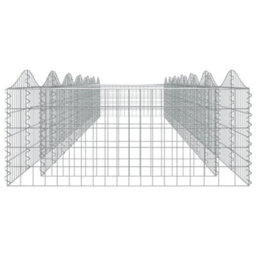 Berkfield Arched Gabion Raised Bed 600X100X50 Cm Galvanised Iron - thumbnail 4