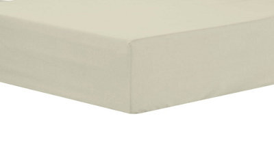 Basics Fitted Sheet In Cream - King