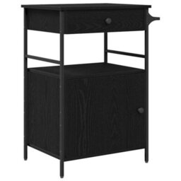 Walplus Kitchen Trolley Black Oak 56 X 43 X 89.5 Cm Engineered Wood - thumbnail 6