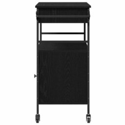 Walplus Kitchen Trolley Black Oak 56 X 43 X 89.5 Cm Engineered Wood - thumbnail 8