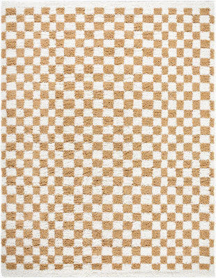 Livabliss Birmingham-Modern Black Grey Brown Checkered Soft Plush Pile Living Dining Bedroom Rug 200 X 275 Cm Easy Care, Non Shedding - image 1