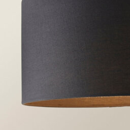 Valuelights Reni Charcoal Drum Shade 3 Drop Bar Brushed Chrome Ceiling Pendant Light And Bulbs - thumbnail 3