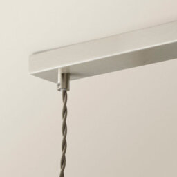 Valuelights Reni Charcoal Drum Shade 3 Drop Bar Brushed Chrome Ceiling Pendant Light And Bulbs - thumbnail 4