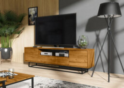 Tv Unit 200Cm Sideboard Cabinet Cupboard Tv Stand Living Room Oak - thumbnail 2