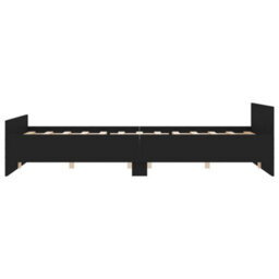Berkfield Bed Frame With Headboard And Footboard Black 120X190 Cm - thumbnail 5