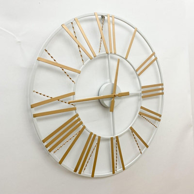 Minster Wall Clock - L2 X W60 X H60 Cm - White/brown - image 1