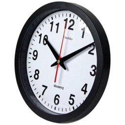 Youshiko Stylish Black & White Bold Classic Quartz Wall Clock Non Ticking Silent - thumbnail 4
